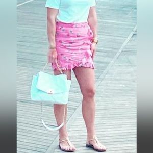 Pink cross cross bottom skirt